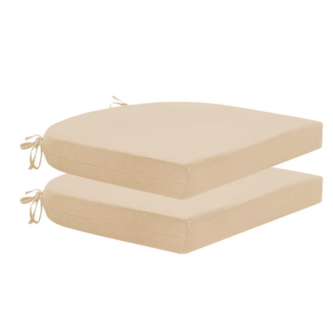 HARBOREST cojines frontales pack de 2 mostrando acabado beige y elegancia