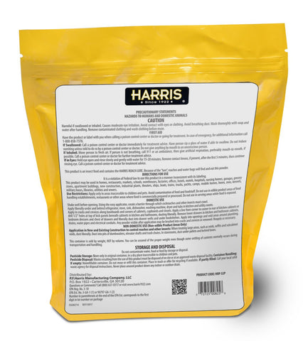 HARRIS cierre y etiqueta del envase con instrucciones claras para aplicación segura