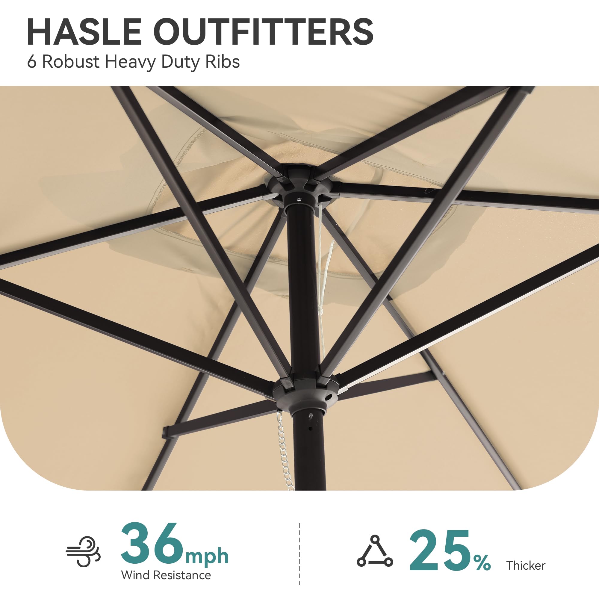 HASLE OUTFITTERS manivela y botón de inclinación que facilitan ajuste rápido
