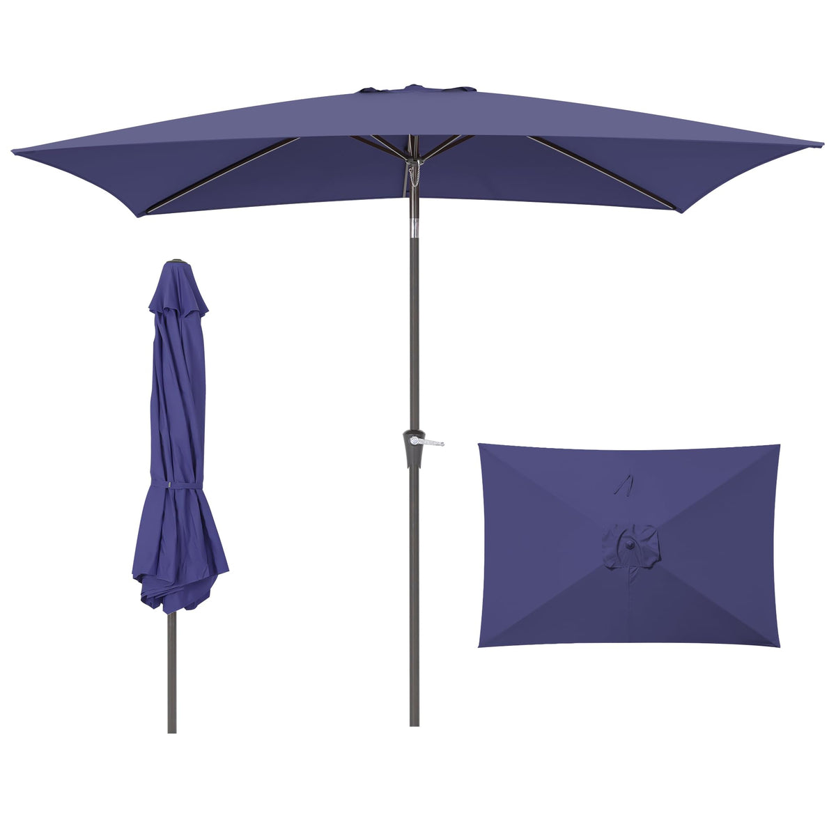 HASLE OUTFITTERS vista frontal de la sombrilla mostrando amplia sombra
