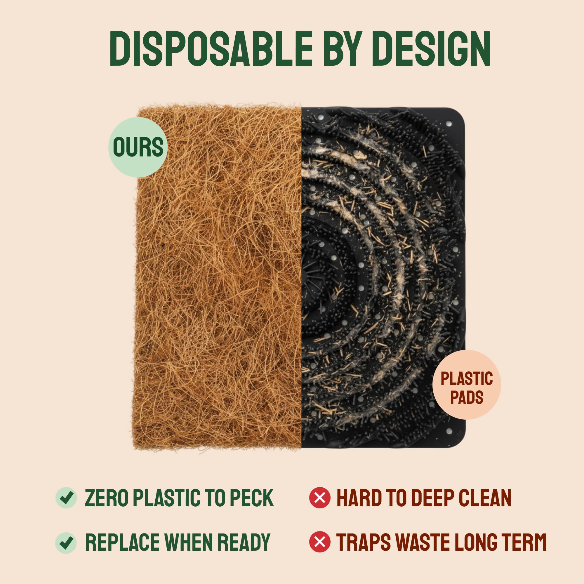 Hatortempt almohadillas en compostera, opción biodegradable y responsable