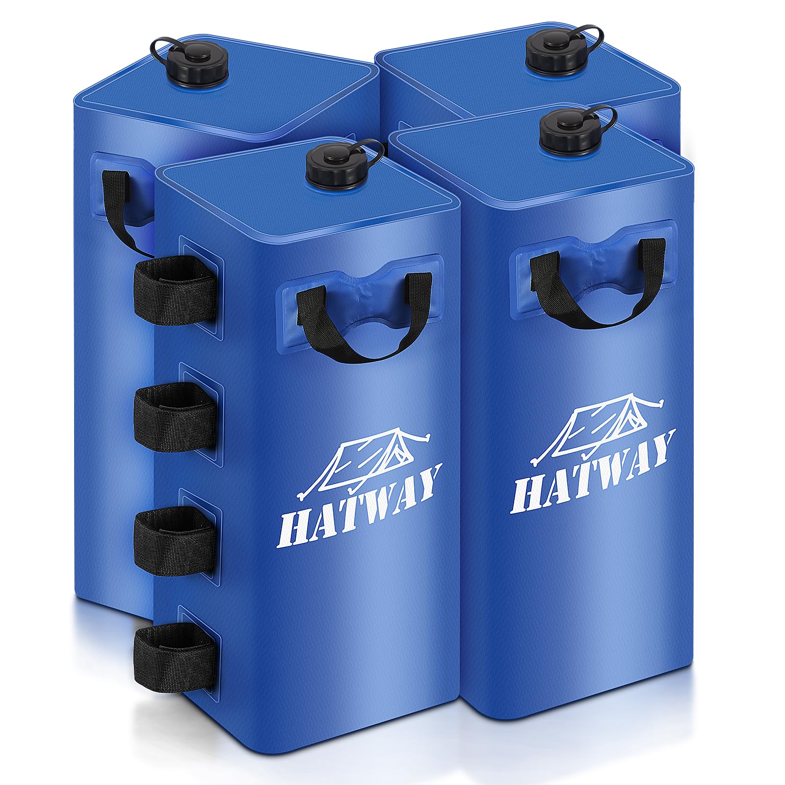 Hatway vista frontal del empaque y las cuatro bolsas, anclaje fiable