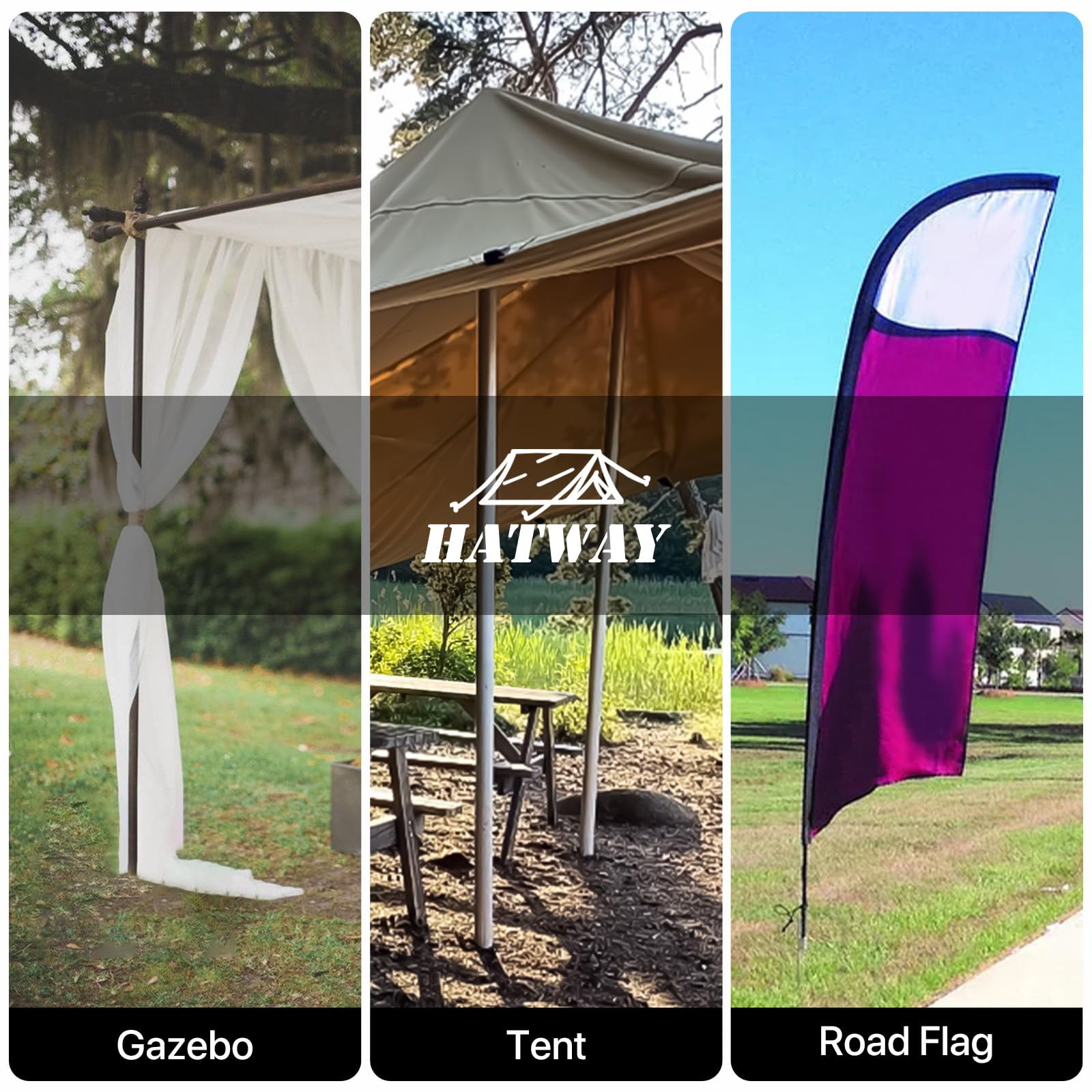 Hatway bolsas plegadas en maletero para transporte compacto