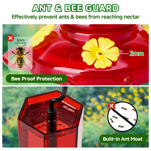 HCGADON puertos flor 2mm bloquean abejas y permiten colibríes