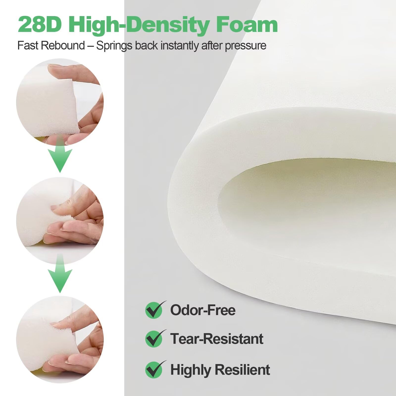 HCyopin cremallera oculta de la funda para fácil lavado