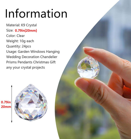 HDCRYSTALGIFTS orificio superior listo para colgar con cordón