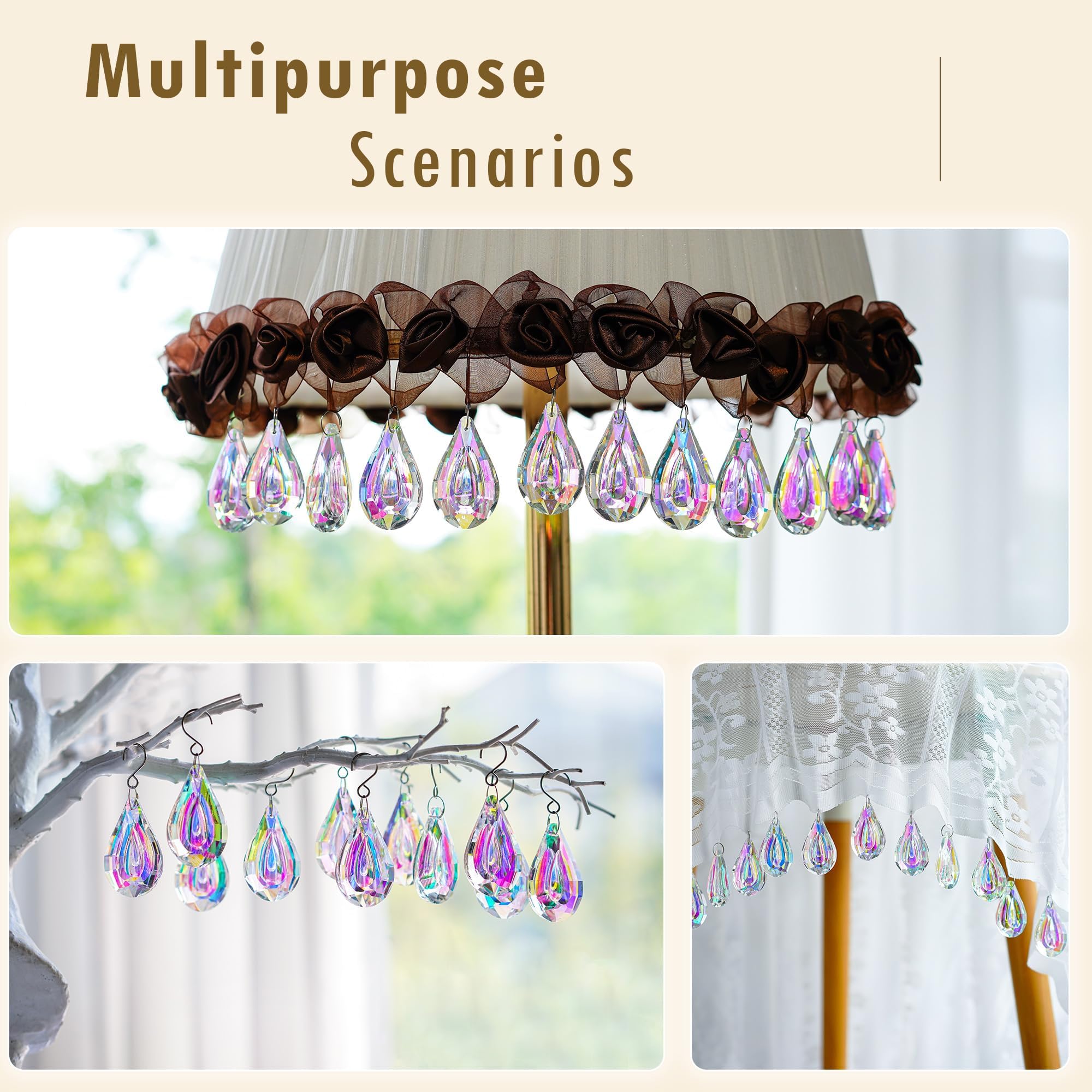 HDCRYSTALGIFTS prisma unido a candelabro, mejora la iluminación ambiental