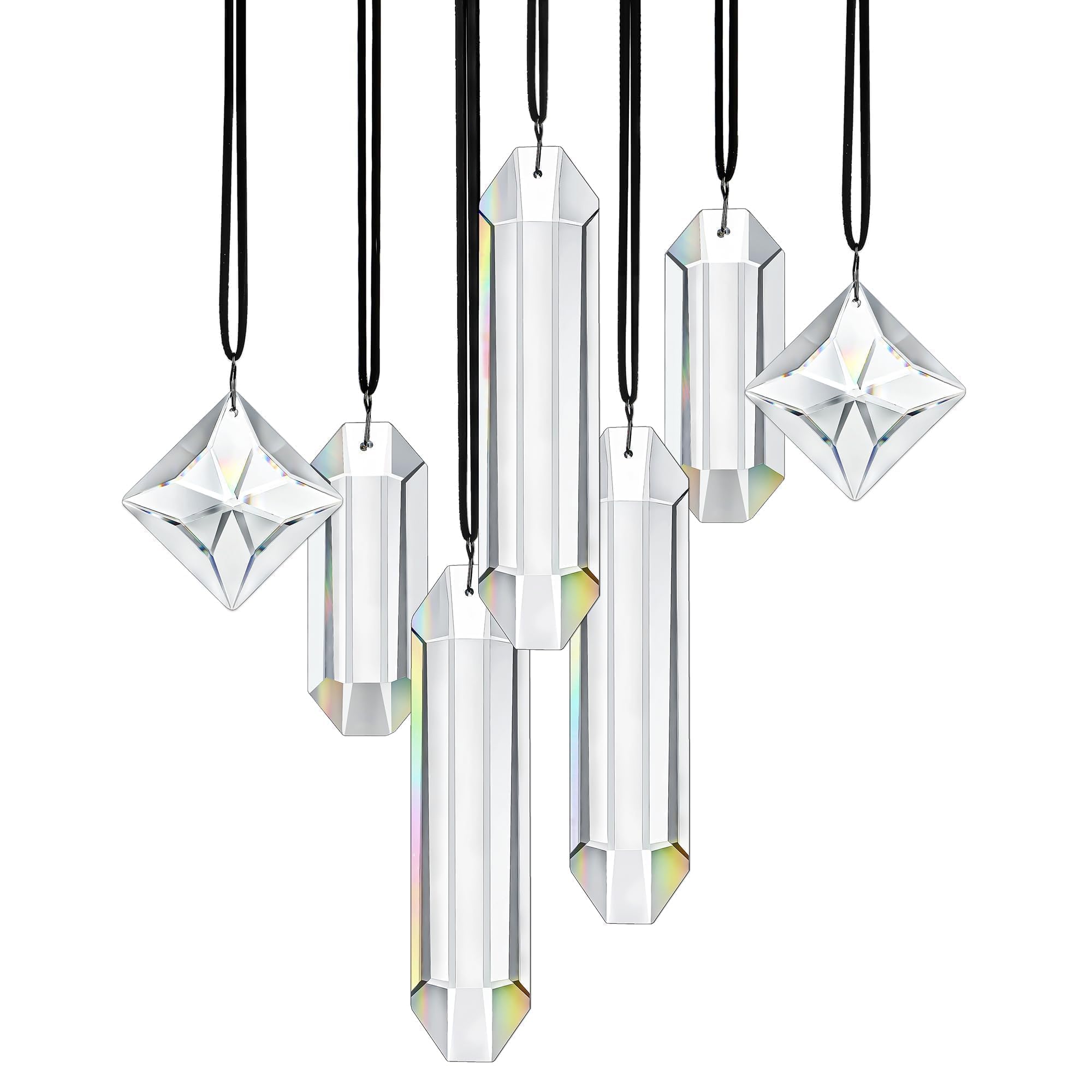HDCRYSTALGIFTS prismas frontales mostrando brillo y elegancia