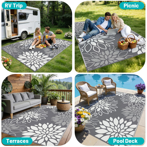 HEBE alfombra detalle de borde termosellado que evita deshilachado