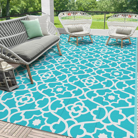 HEBE alfombra exterior vista frontal ideal para patios resistente al clima