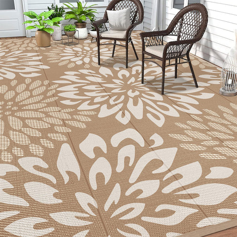 HEBE alfombra tamaño 8x10 comparada con sillas para escala real