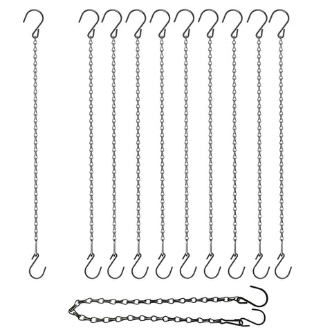 HEDGBOBO cadena frontal mostrando pack y ganchos, seguridad para macetas
