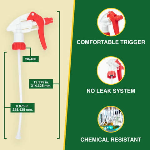 Heluva Green primer plano del gatillo resistente y ergonómico para control