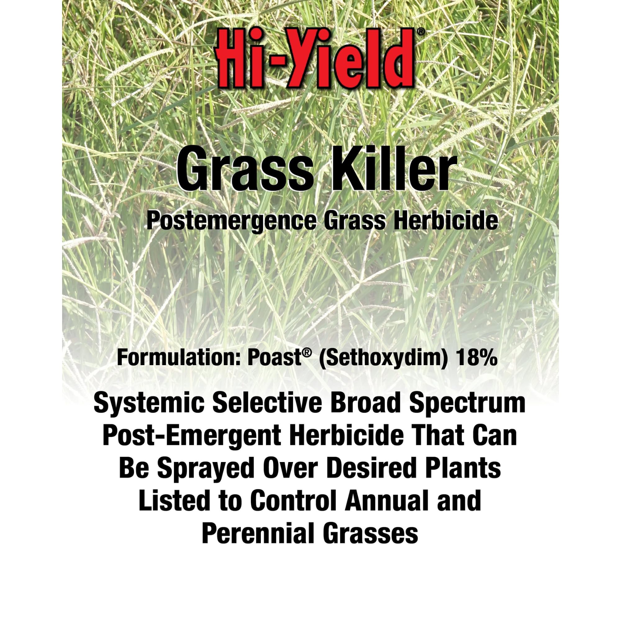 Hi-Yield aplicación en jardín protegiendo ornamentales y eliminado césped