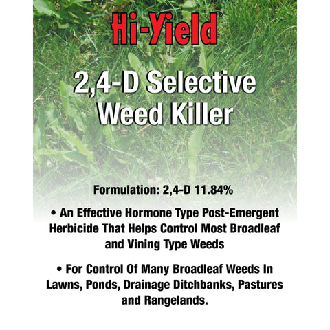Hi‑Yield closeup de etiqueta y boquilla facilitando medición precisa y seguridad