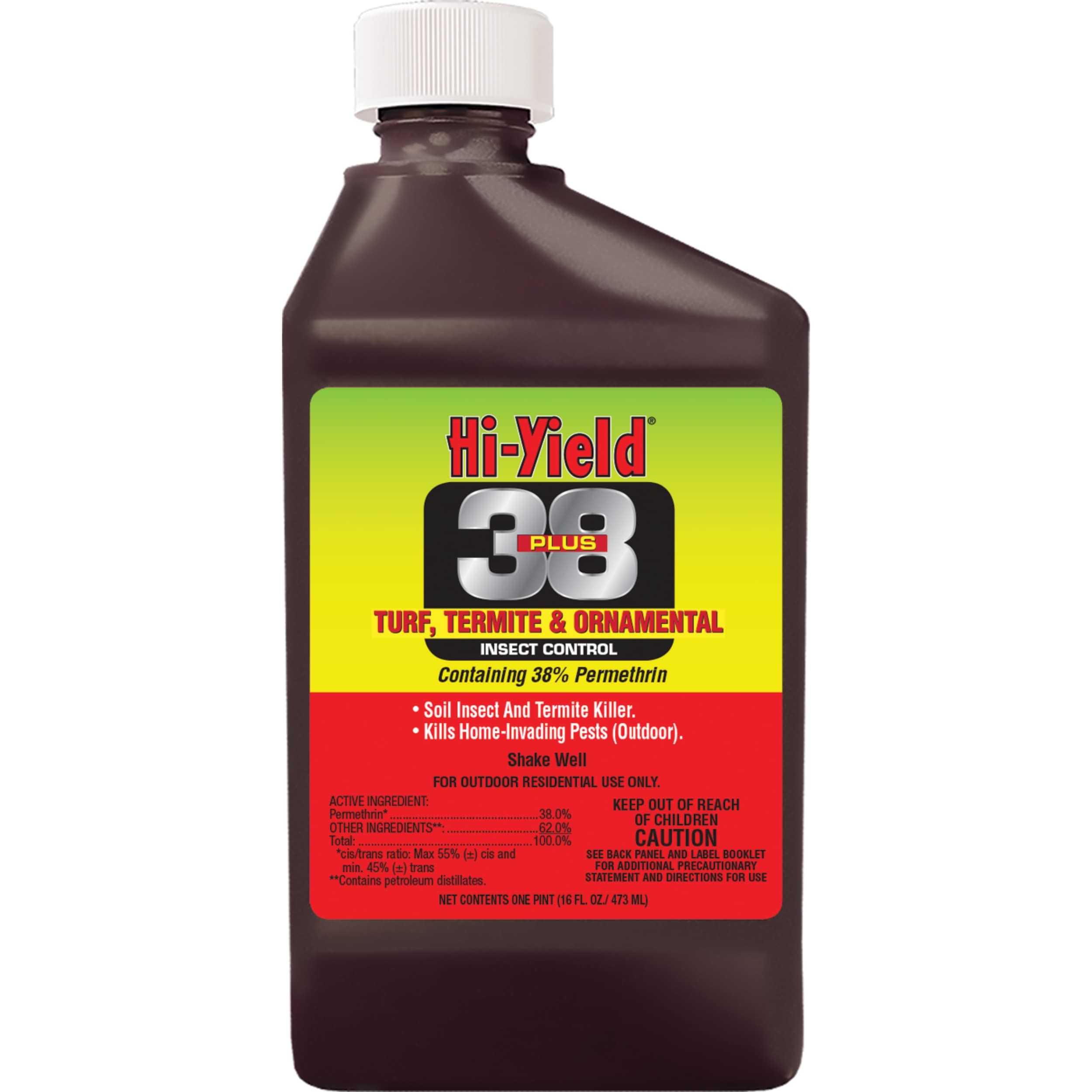 Hi-Yield botella frontal 16 oz mostrando diseño y usabilidad para control efectivo