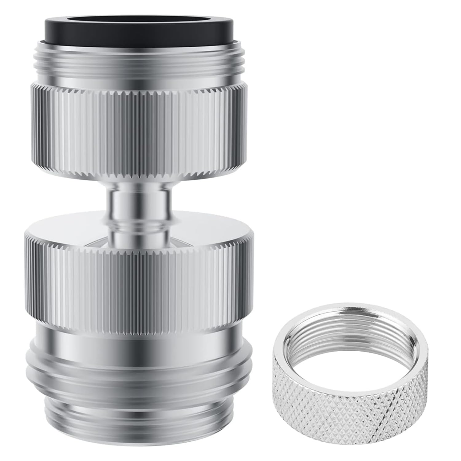 Hibbent adaptador frontal cromado mostrando acabado brillante y compatibilidad