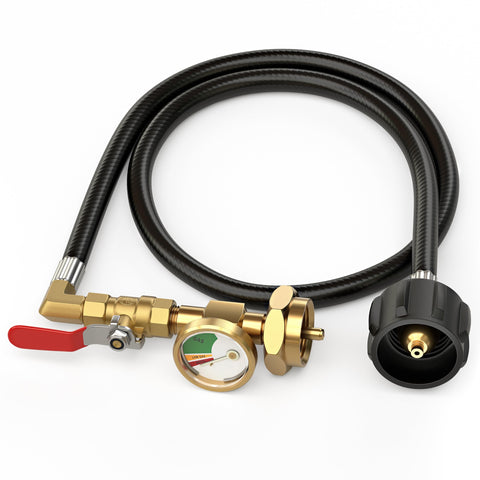 HICOOI adaptador frontal mostrando diseño y conexiones, seguridad al rellenar