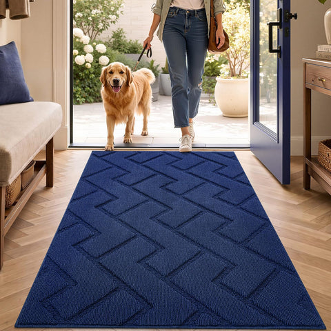 hicorfe felpudo frontal navy blue vista completa y protección de entrada