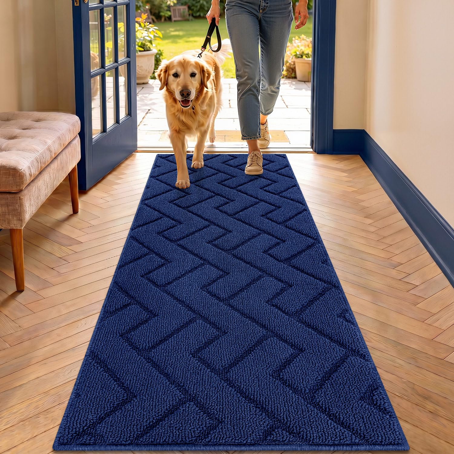 hicorfe felpudo frontal navy blue, entrada más limpia