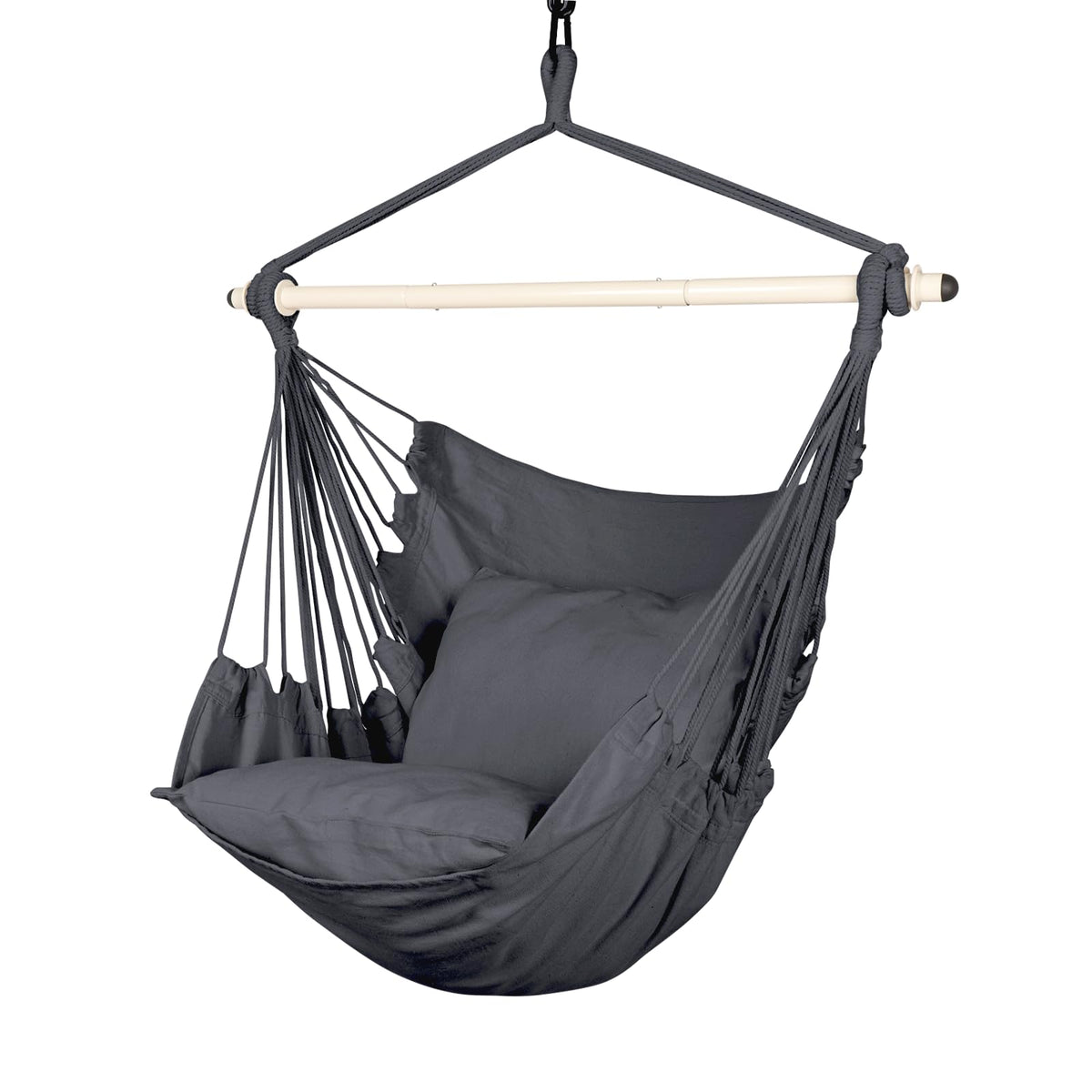 Highwild silla hamaca frontal gris mostrando diseño y confort