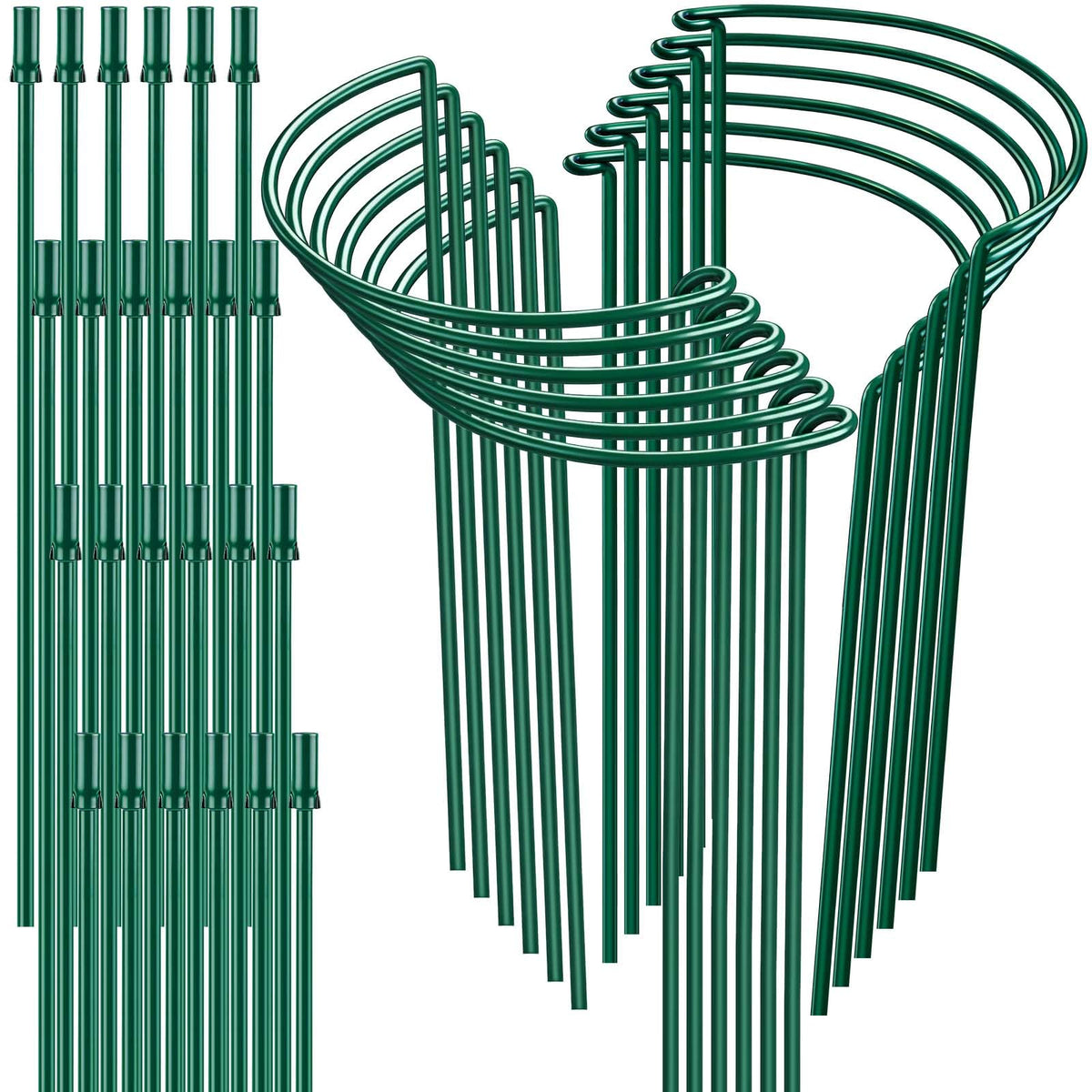 HiGift paquete frontal con soportes ajustables y tubos extensores mostrando contenido