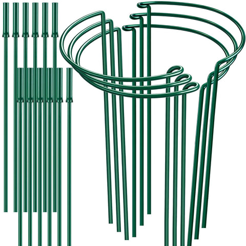 HiGift paquete frontal de soportes ajustables mostrando 6 stakes, ayuda a sostener plantas