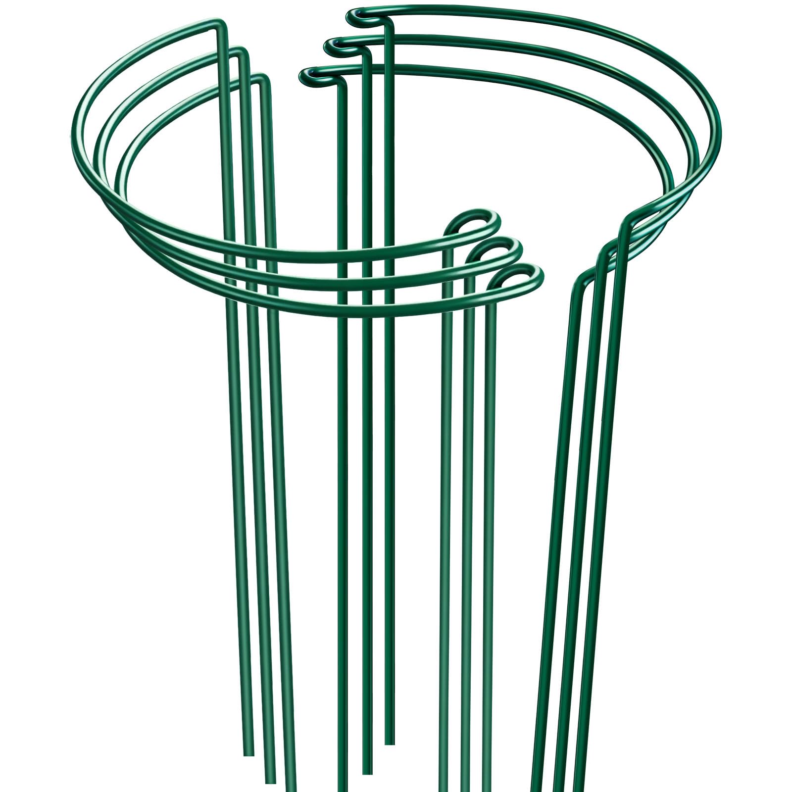 HiGift jaula frontal mostrando forma semicircular y acabado verde útil para sostén
