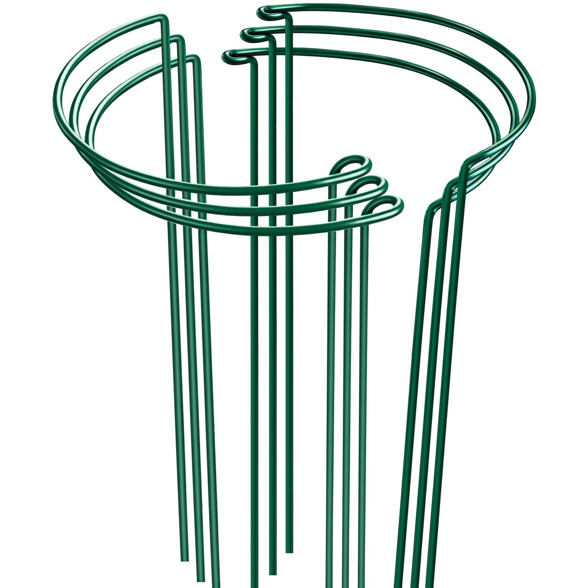 HiGift jaula frontal mostrando forma semicircular y acabado verde útil para sostén