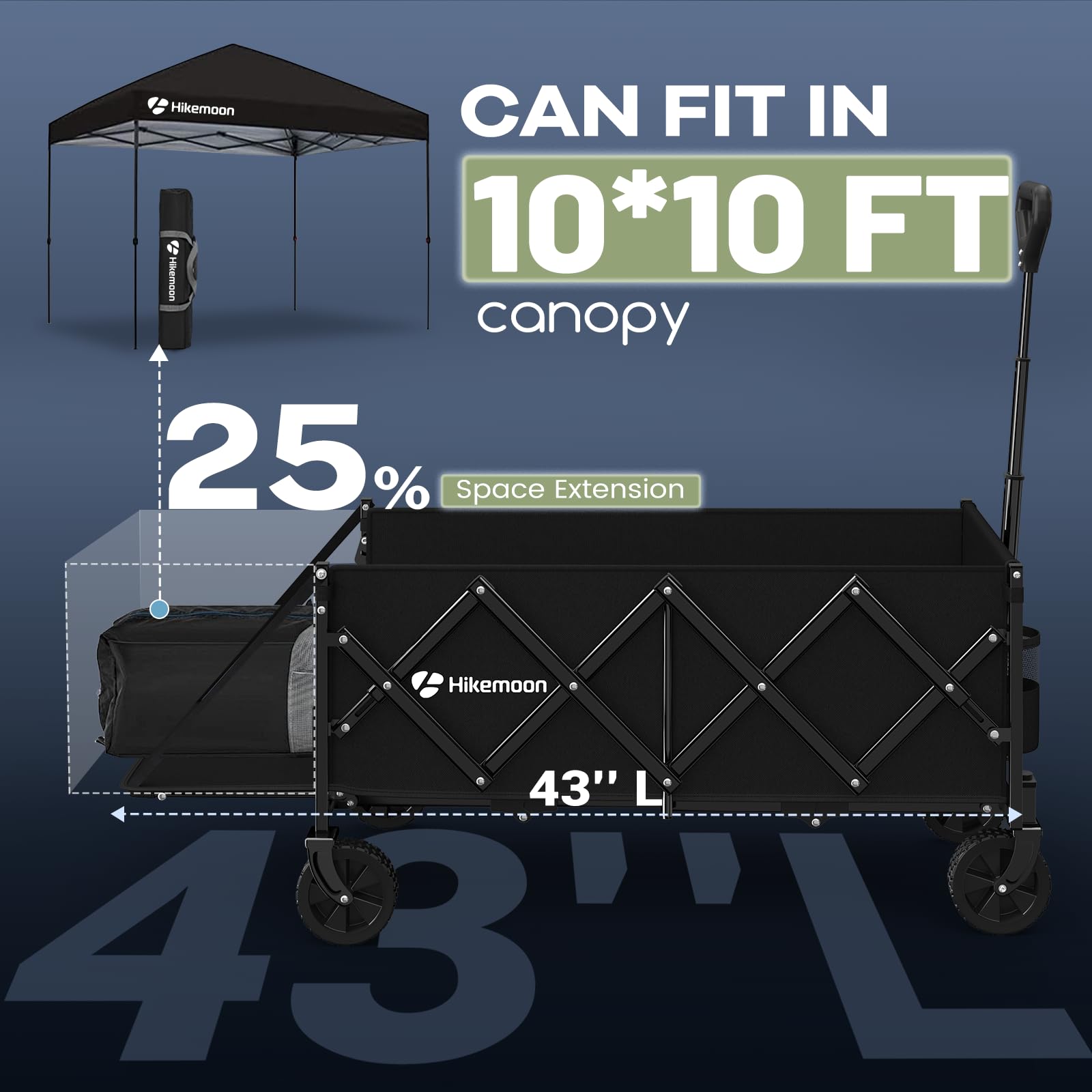 HIKEMOON ruedas delanteras giratorias 360° para maniobras suaves