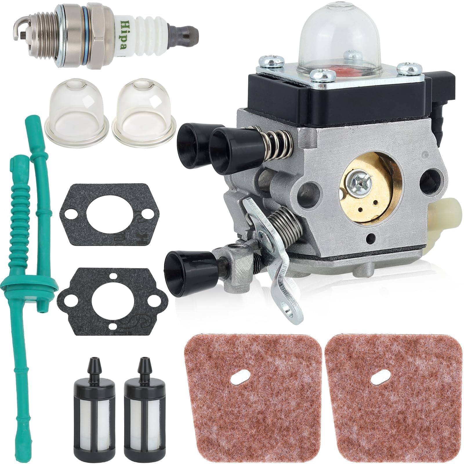 Hipa carburador vista frontal mostrando compatibilidad con STIHL y ajuste sencillo