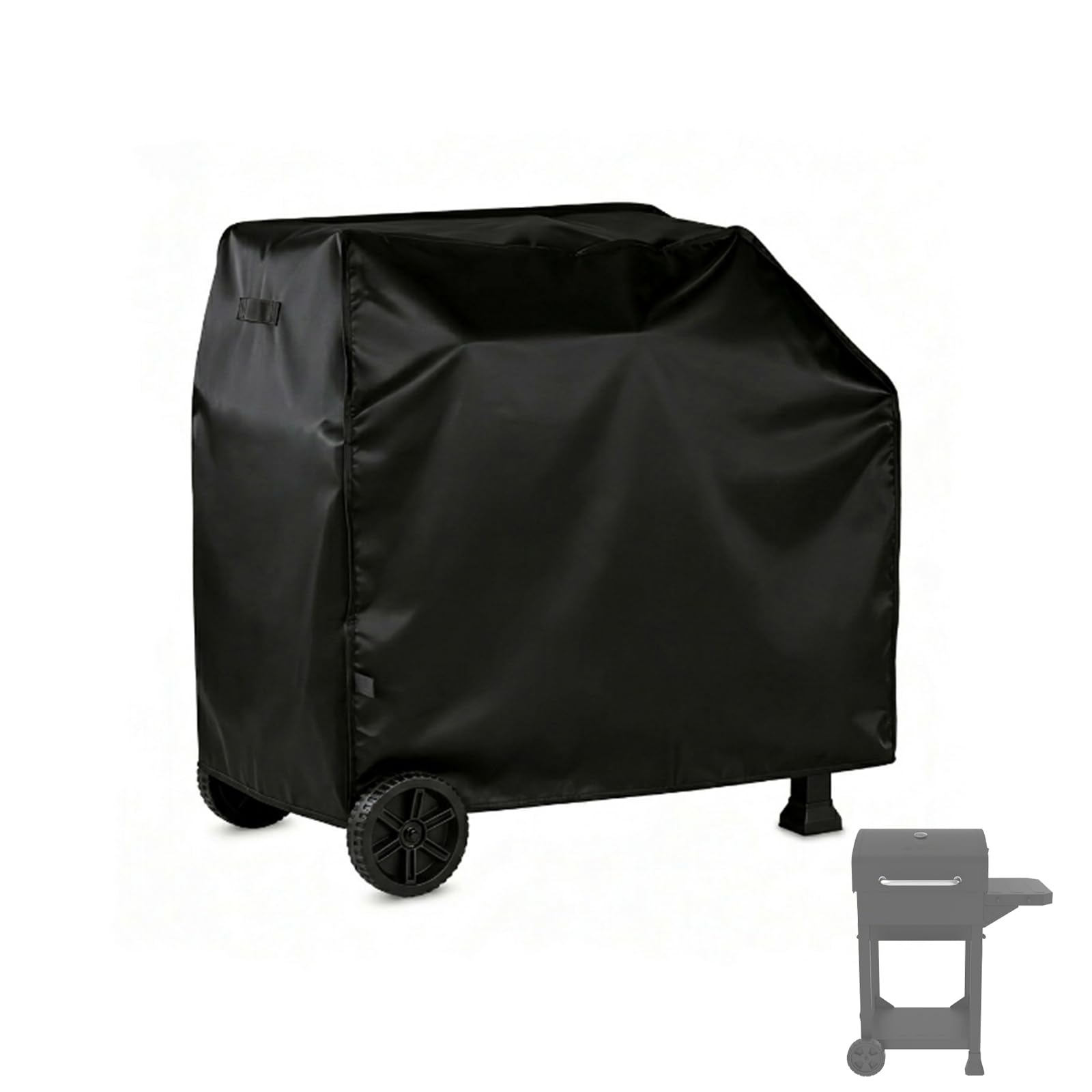 Hiticover vista frontal de la funda cubriendo parrilla Nexgrill ofrece protección completa