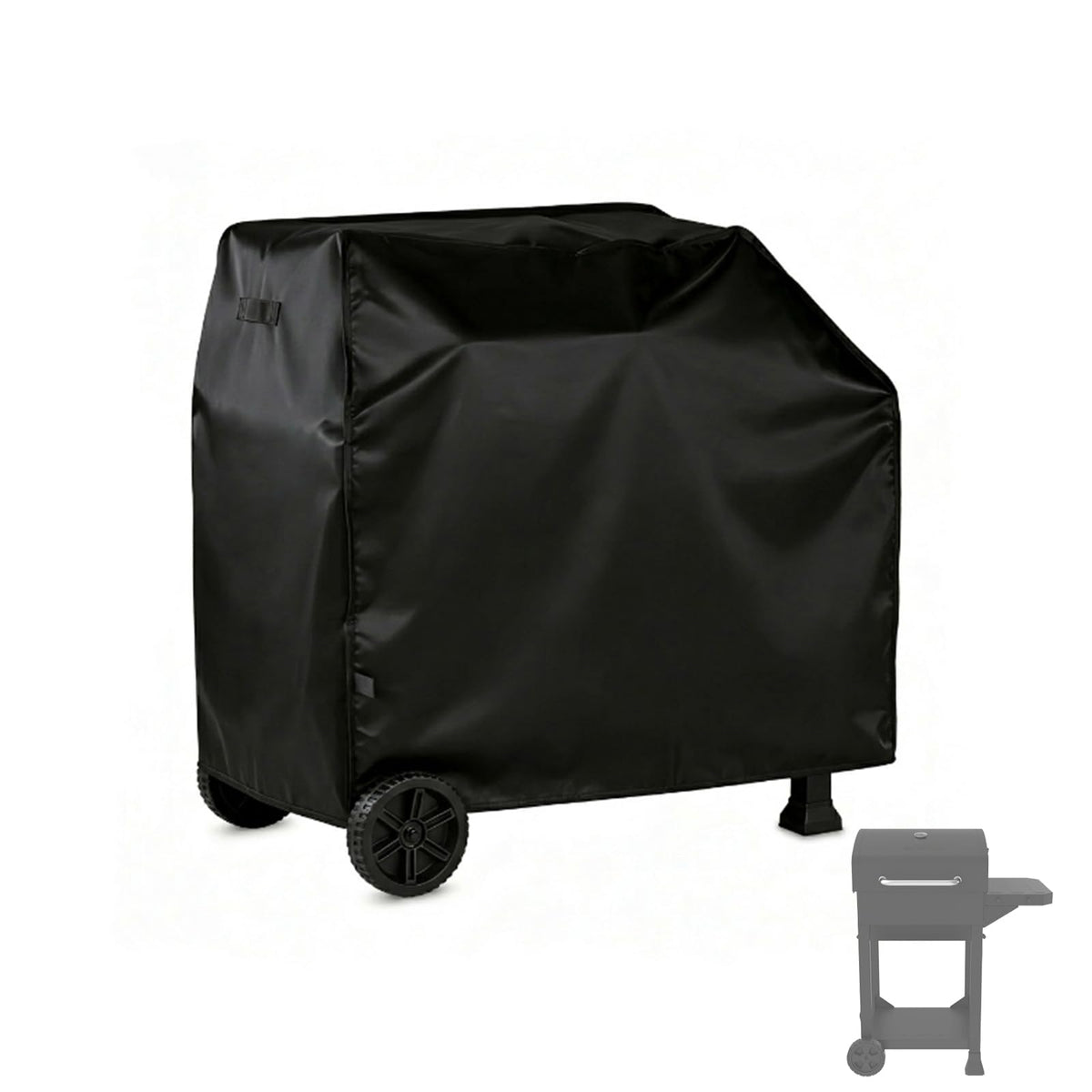 Hiticover vista frontal de la funda cubriendo parrilla Nexgrill ofrece protección completa