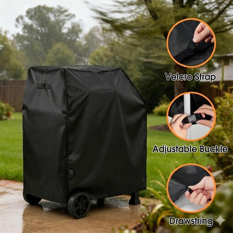 Hiticover funda colocada en parrilla al aire libre protege contra lluvia y polvo