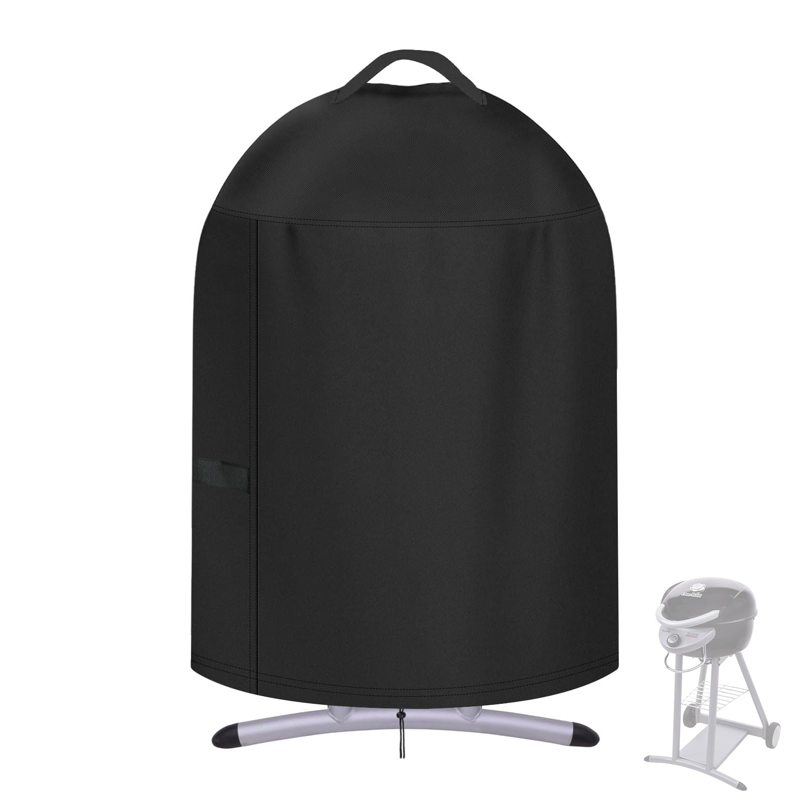 Hiticover funda frontal para Char-Broil mostrando ajuste y protección