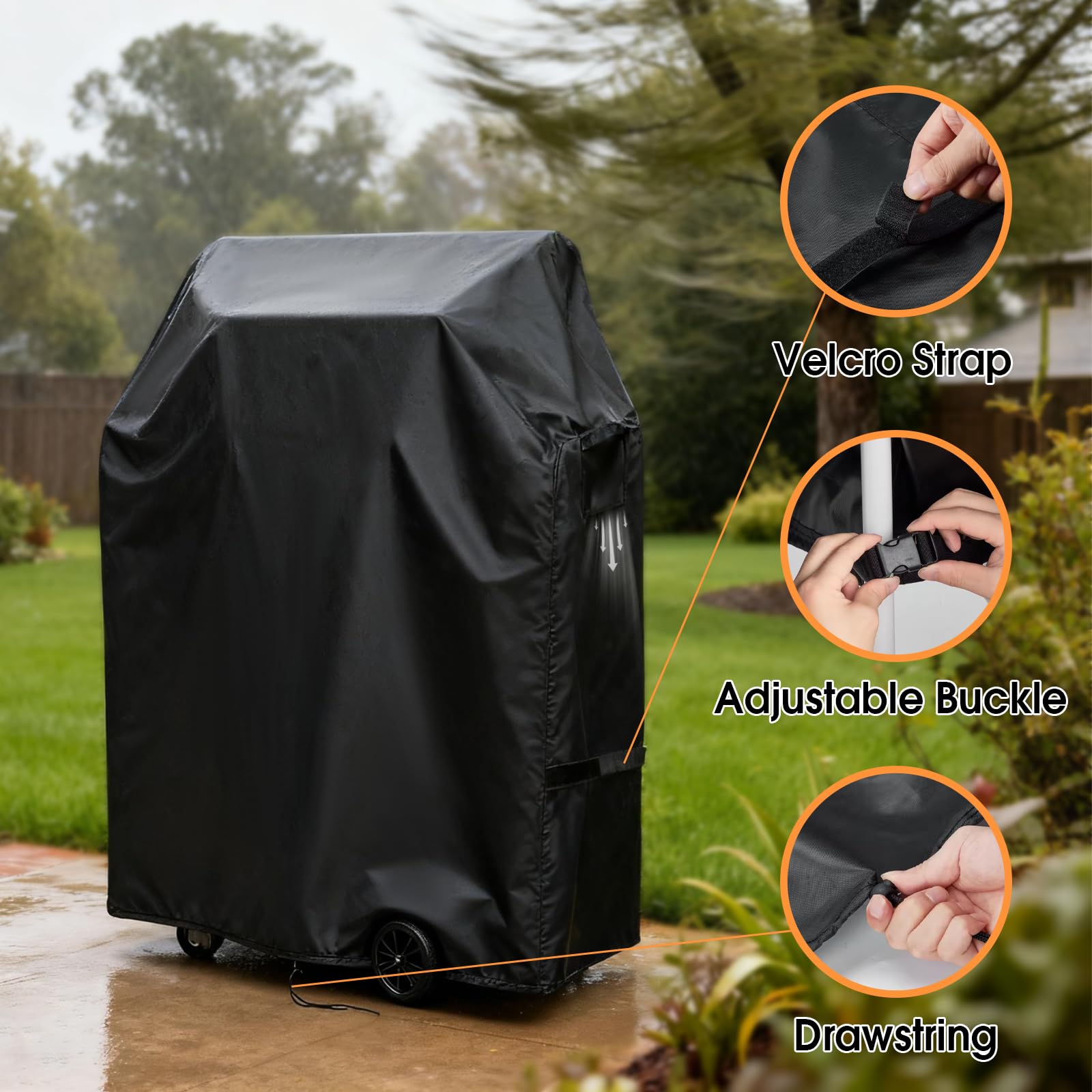 Hiticover capa interior PU impermeable mantiene parrilla seca