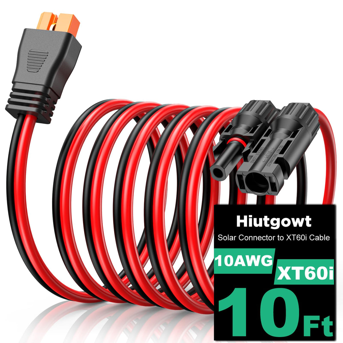 Hiutgowt cable XT60i frontal mostrando conector robusto y seguridad