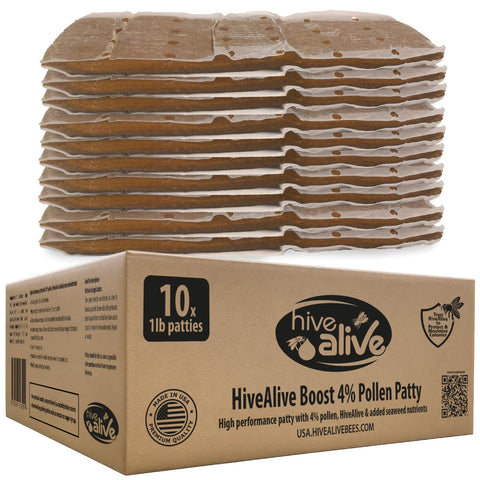 HIVE ALIVE paquete frontal mostrando 10 pastillas y comodidad de uso