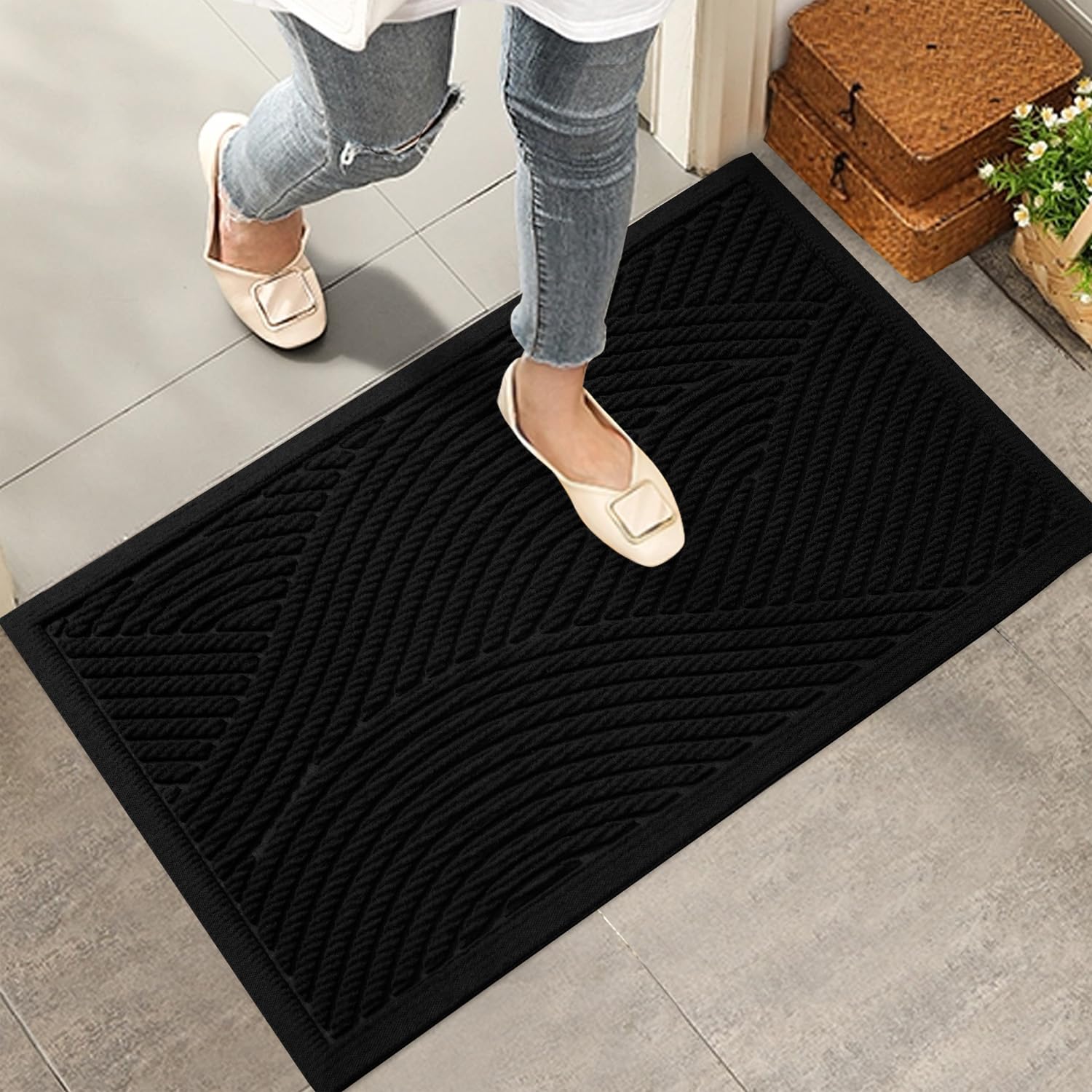 HIYARD felpudo frontal 36x24 mostrando diseño y color resistente