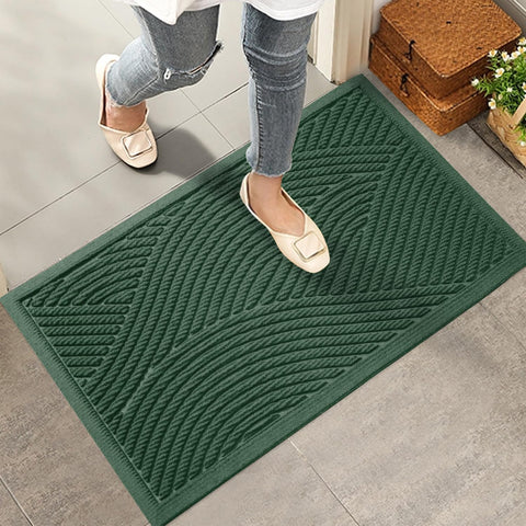 HIYARD felpudo frontal 36x24 verde mostrando diseño y resistencia