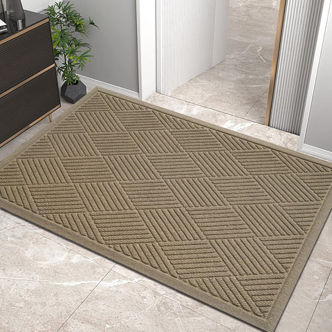 HIYARD felpudo frontal beige mostrando diseño y protección de entrada