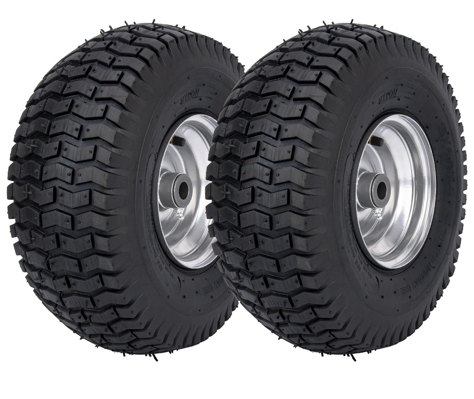 HLHgirl rueda frontal 15x6.00-6 vista frontal que muestra ajuste fácil
