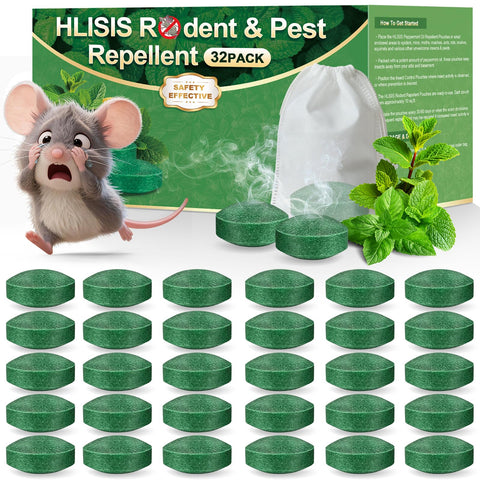 HLISIS empaque frontal mostrando 32 pastillas y marca, protege espacios domésticos