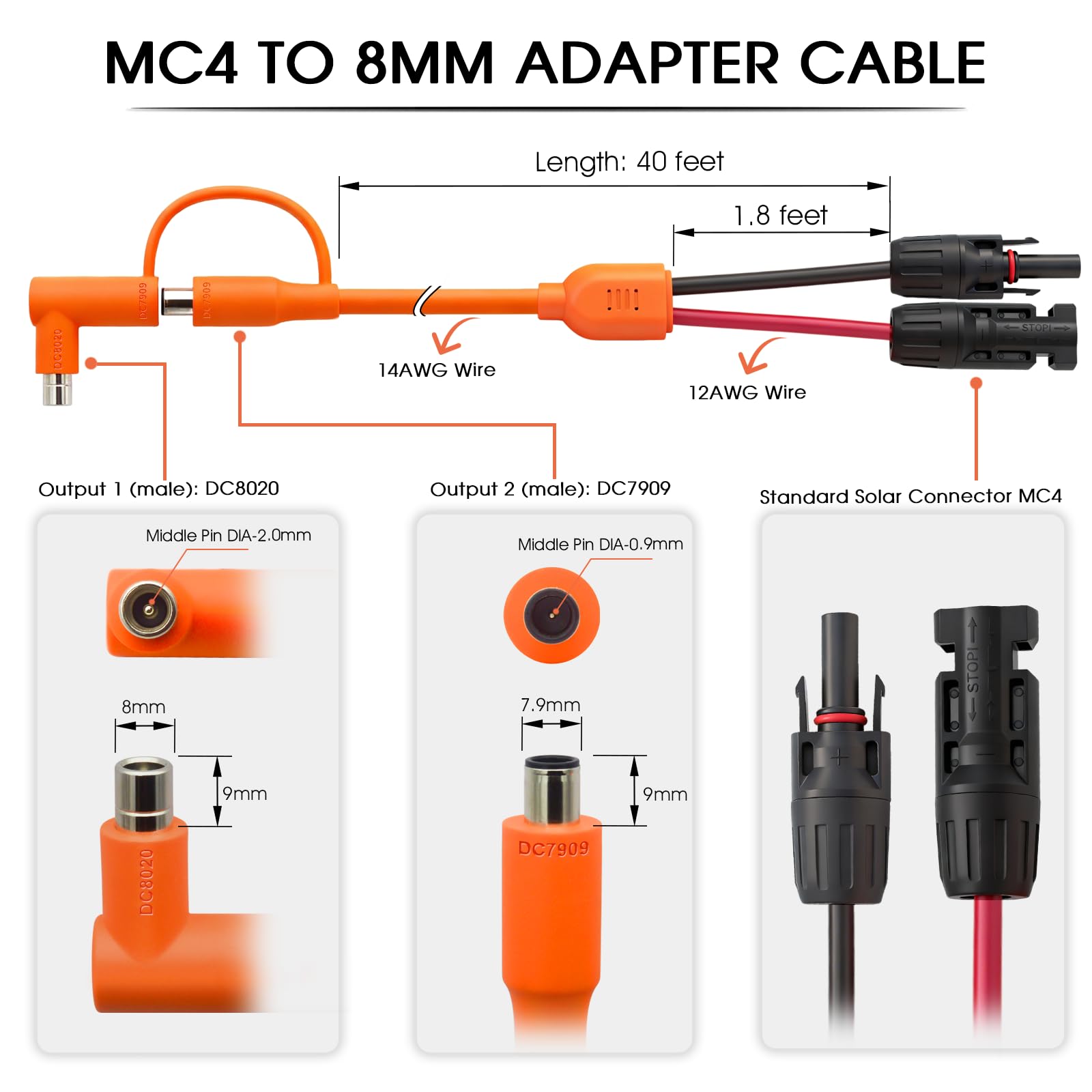 Hoeine conector DC7909 macho en detalle, compatibilidad con estaciones