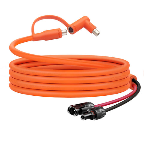Hoeine vista frontal del adaptador MC4 a DC 8mm que facilita conexiones seguras
