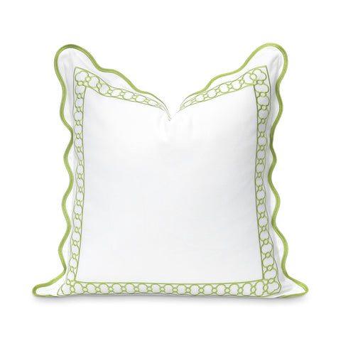 Hofdeco Premium frente bordado begonia mostrando detalle y elegancia