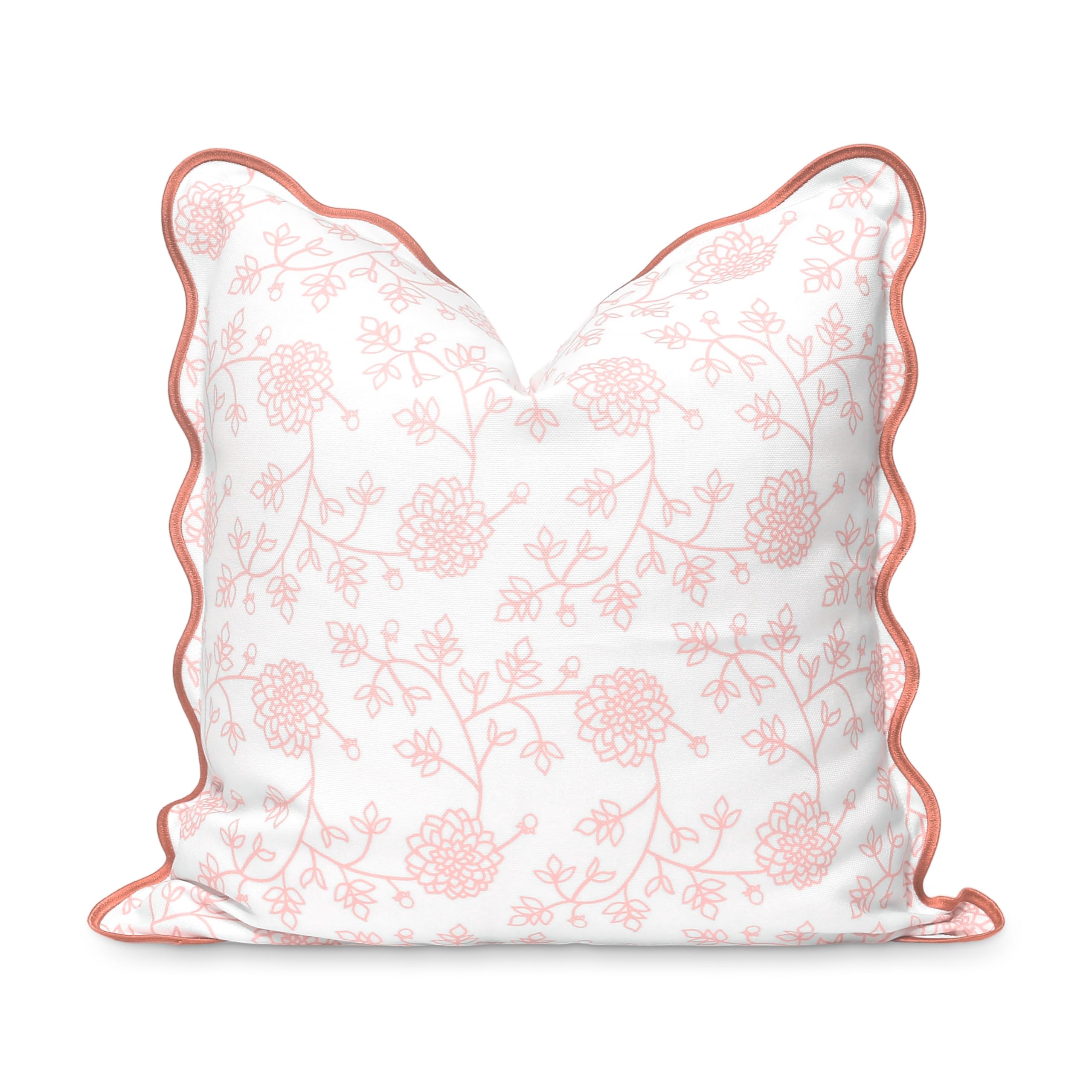 Hofdeco Premium frente de la funda con estampado dahlia blush, aporta estilo costero
