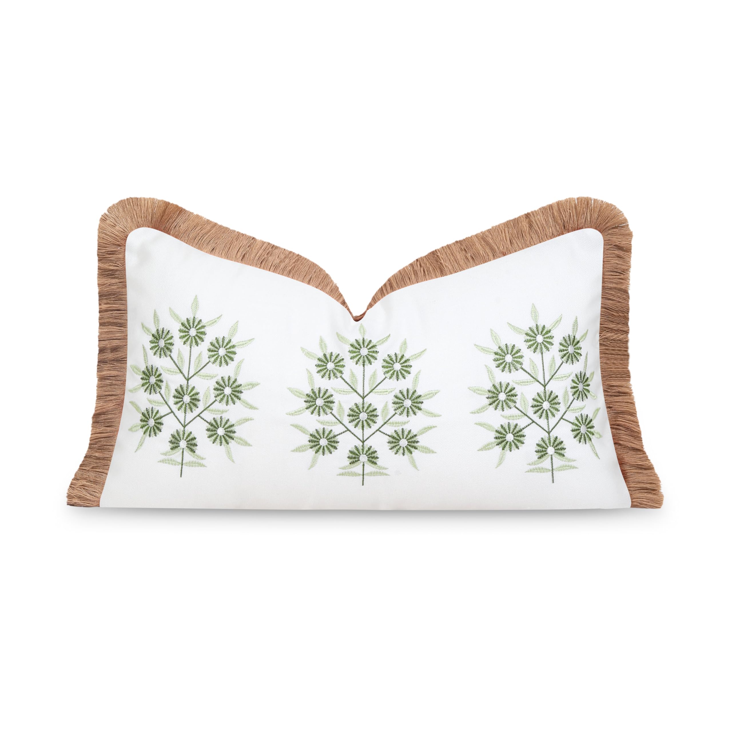 Hofdeco Premium funda frontal bordado verde, aporta estilo costero