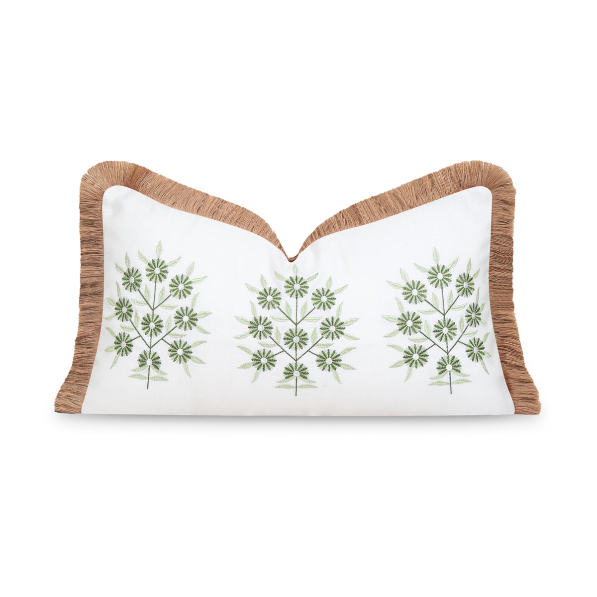 Hofdeco Premium funda frontal bordado verde, aporta estilo costero