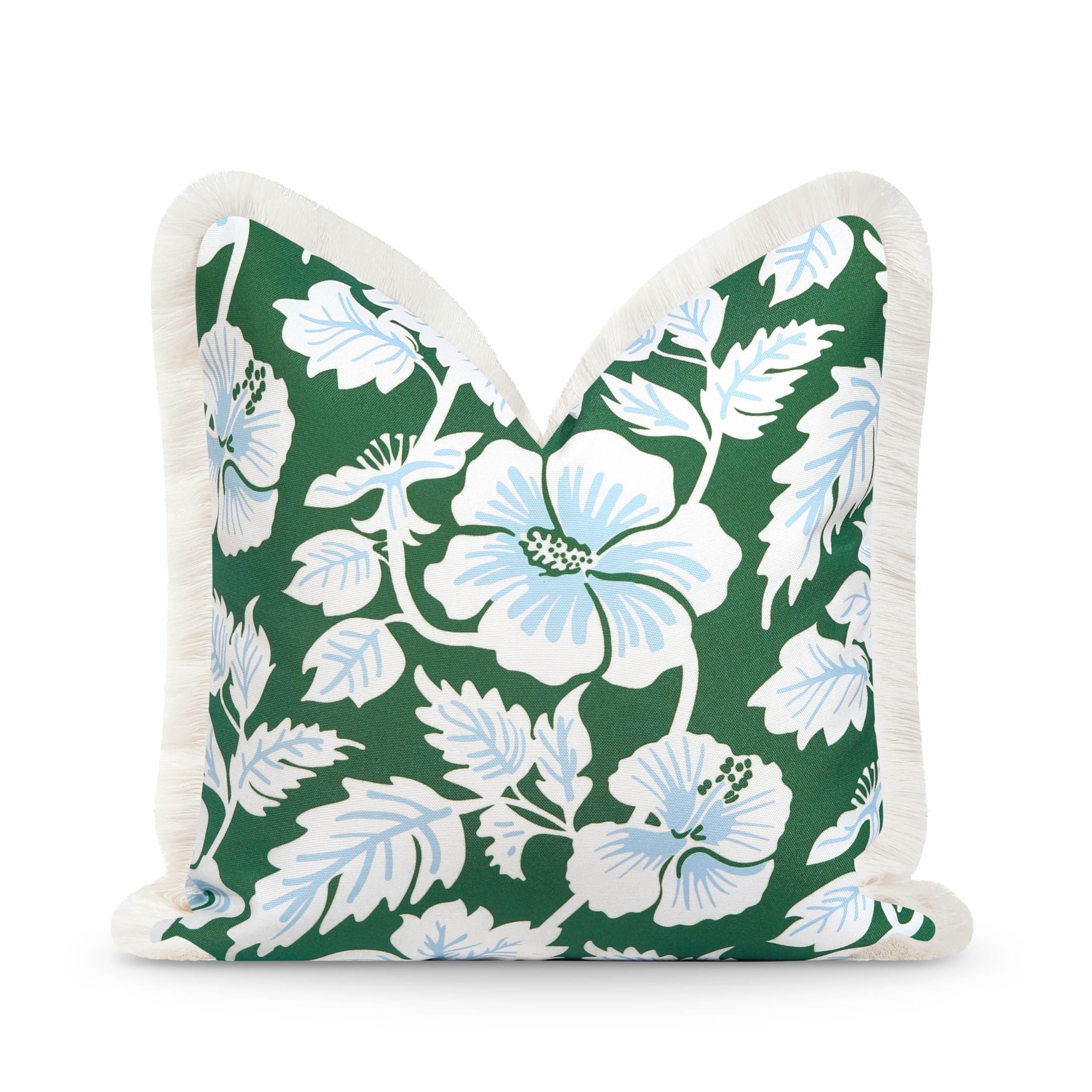 Hofdeco Premium vista frontal con estampado hibiscus aportando estilo costero